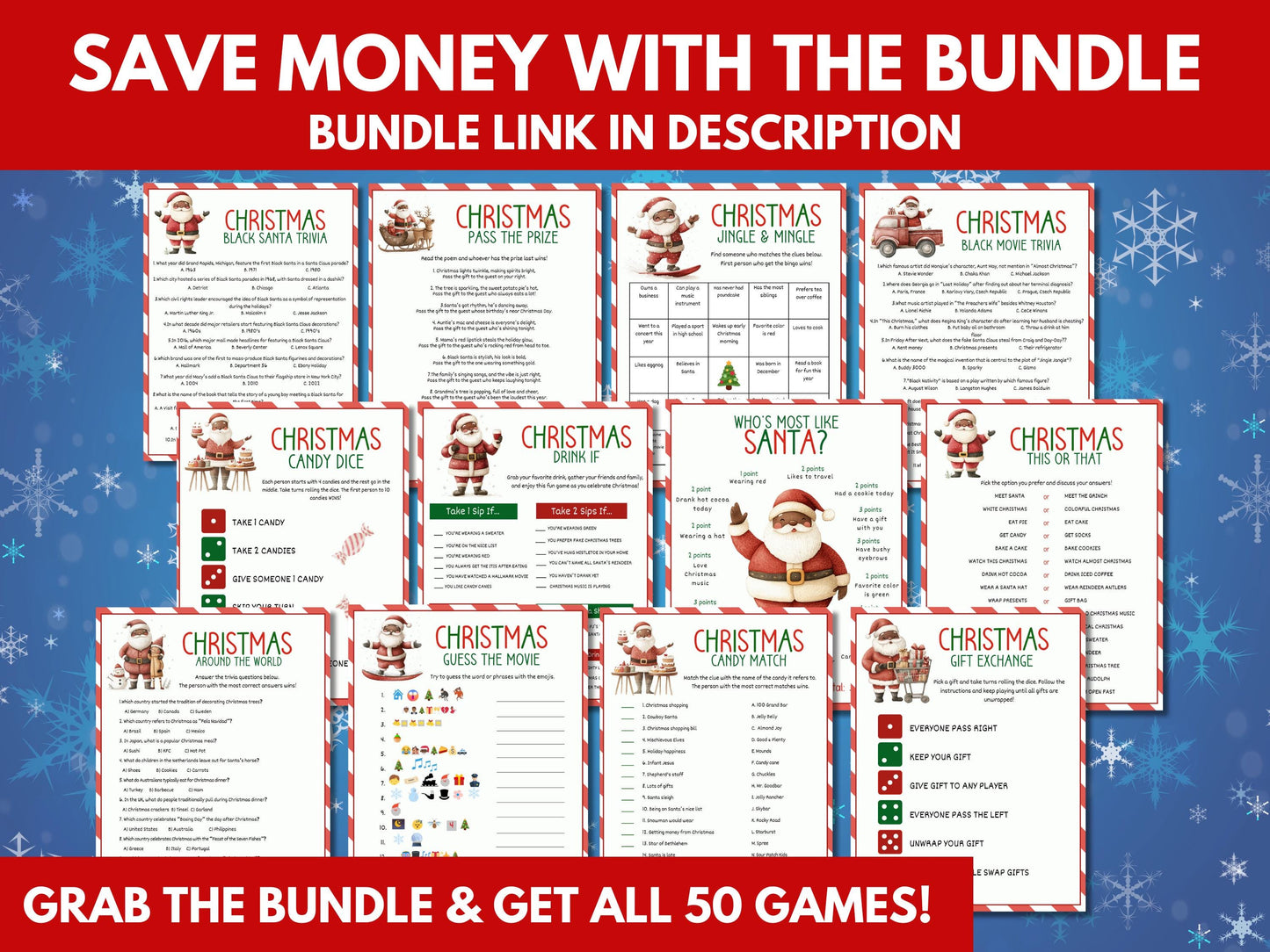 Christmas Pass the Gift Game Printable