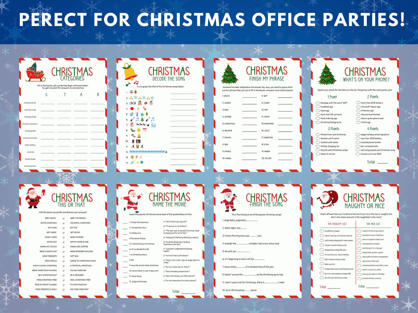 Office Christmas Party Games Mega Bundle