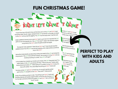 Elf Left Right Game Printable