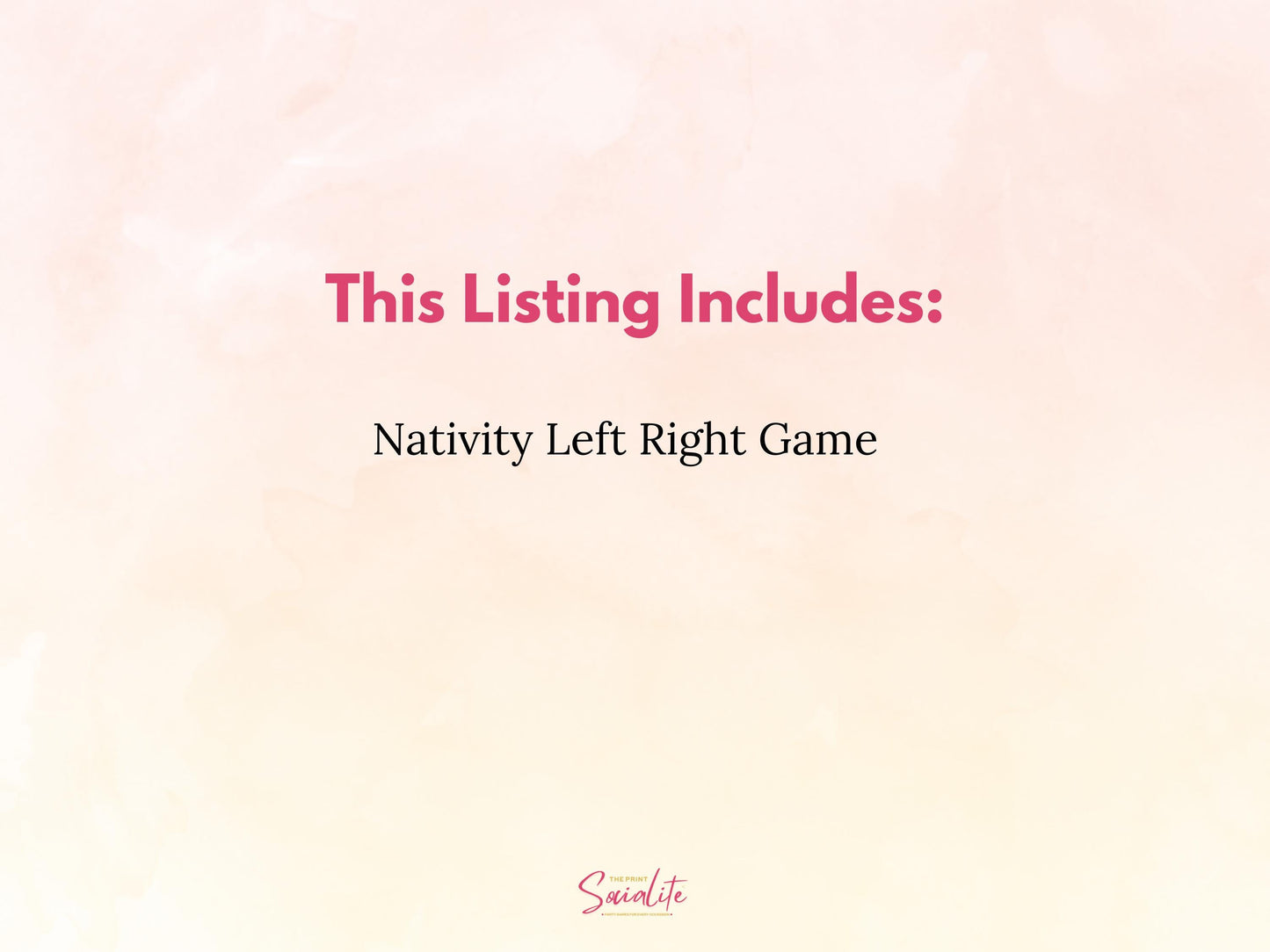 Nativity Story Left Right Game Printable