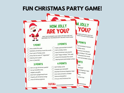 How Jolly Are You Christmas Game Printable